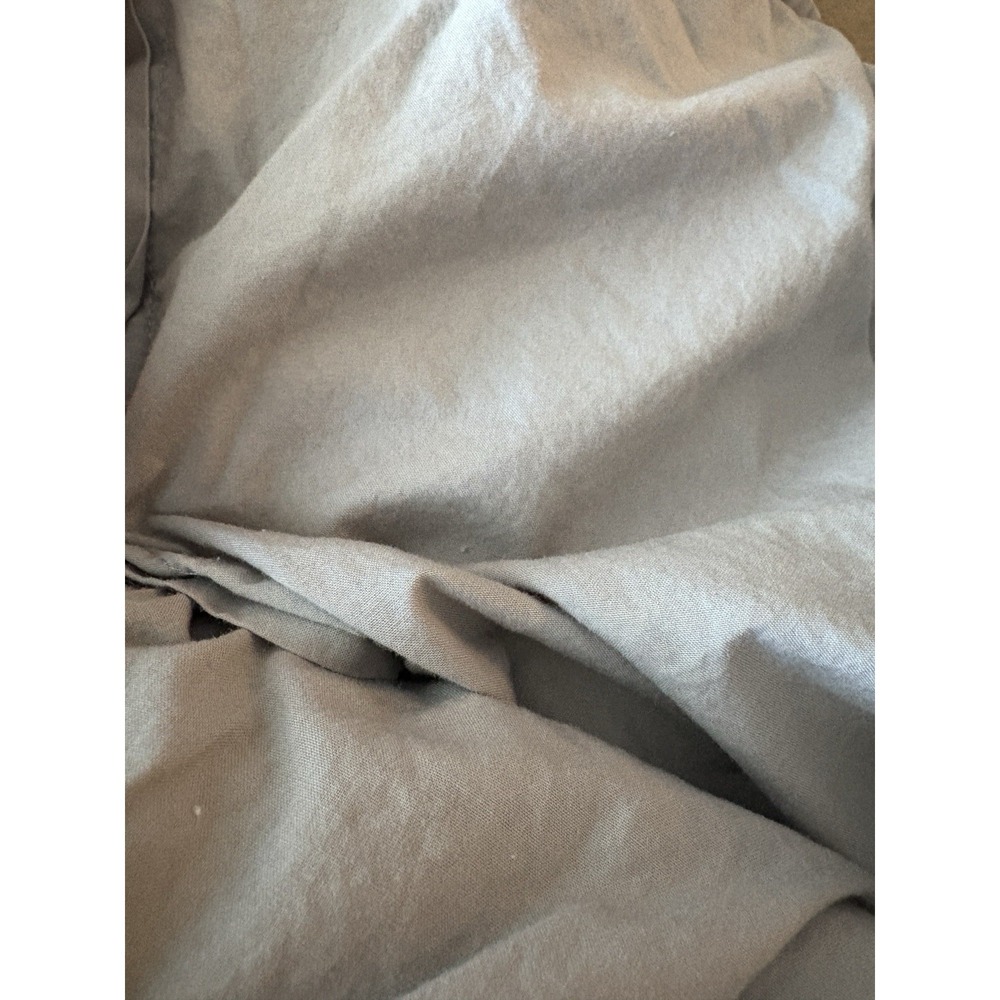 WEST ELM gray‎  GEOMETRIC QUILTED cotton PAIR EURO PILLOW SHAMS 24 X 24 - Picture 4 of 5